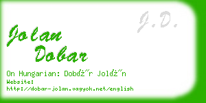 jolan dobar business card